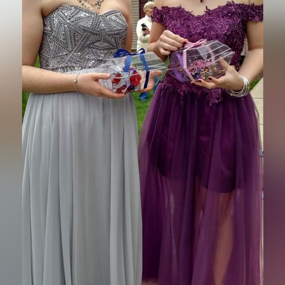 Silver Prom Dress - Picture 5 of 7